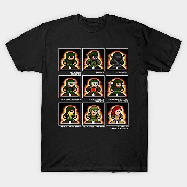 GI Joe Orignal 9 Cardback 8bit Pixel Art T-Shirt by 8-BitHero